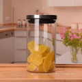 1000 ml high borosilicate glass jar with rubber seal metal lid glass jar 1 liter